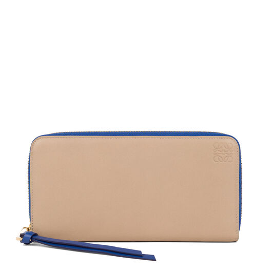 LOEWE Billetero C/Cremallera Arena/Azul Electrico LOEWE Billetero C/Cremallera Arena/Azul Electrico all
