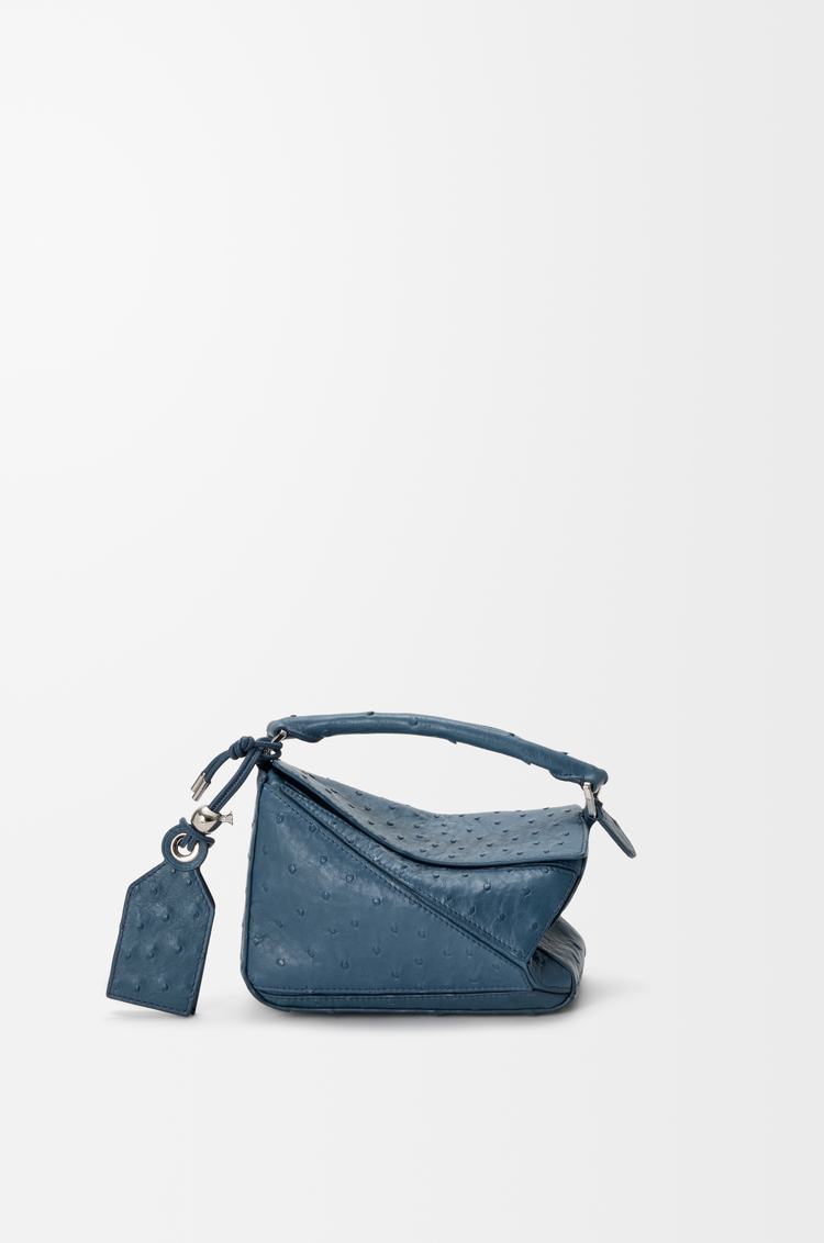 LOEWE 미니 페더라이트 퍼즐 백 - 오스트리치 데님