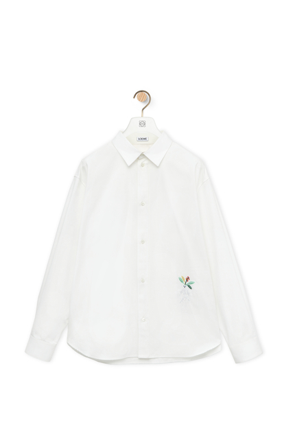 LOEWE Shirt in cotton White/Blue