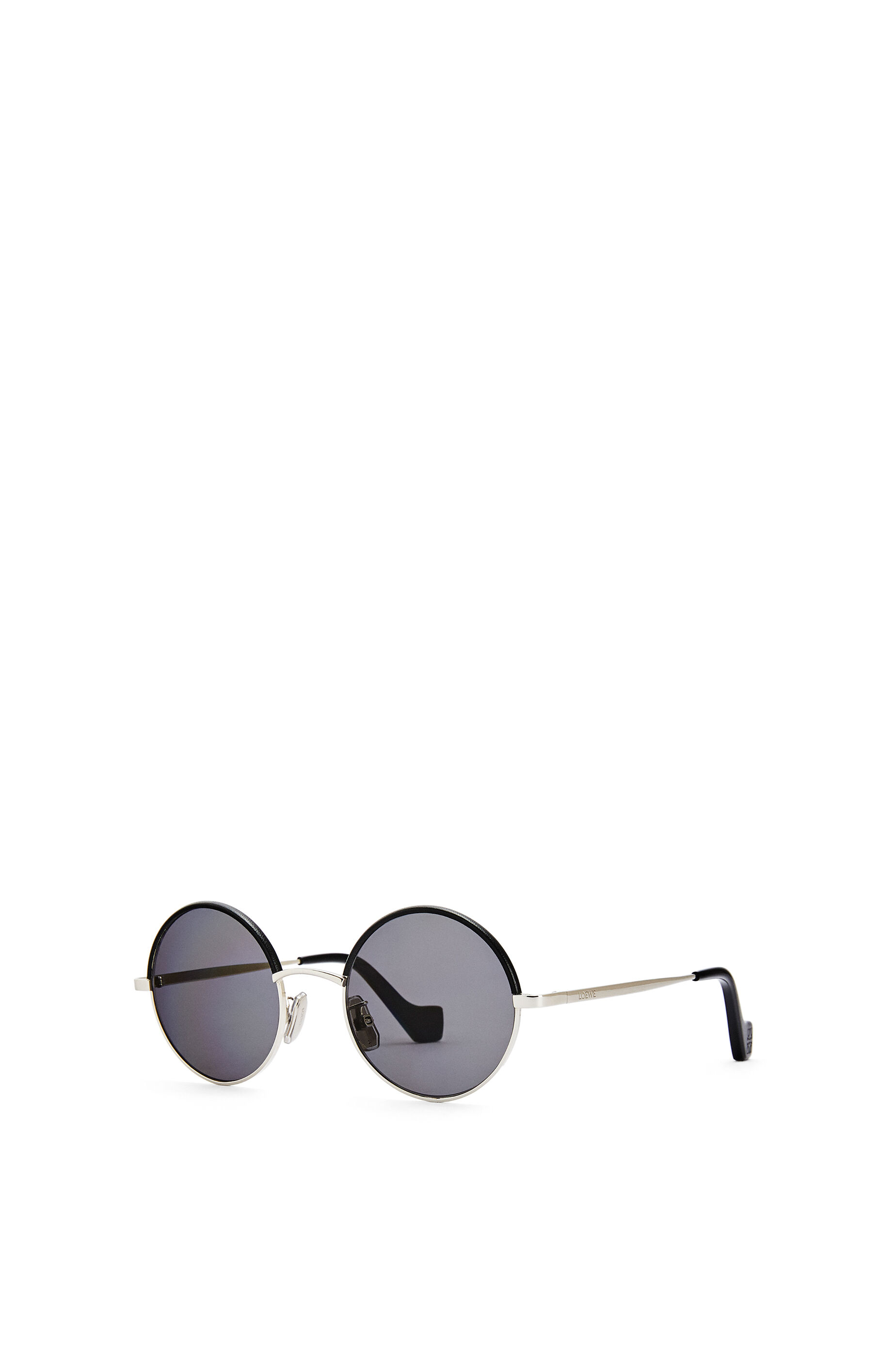 Gafas de sol redondas pequeñas en metal Gris Humo Solido - LOEWE