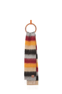 LOEWE Striped scarf in mohair Grey/Black pdp_rd