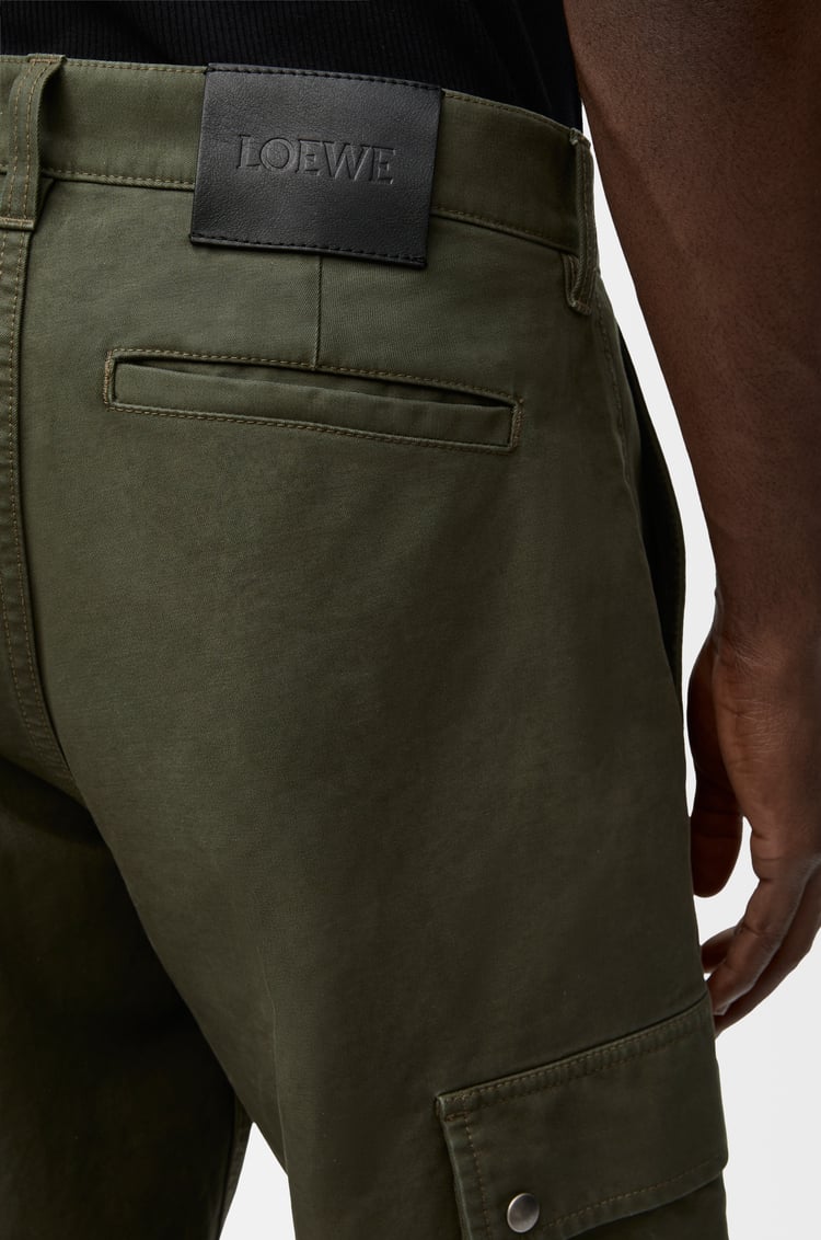 LOEWE Cargo trousers in cotton Khaki Green