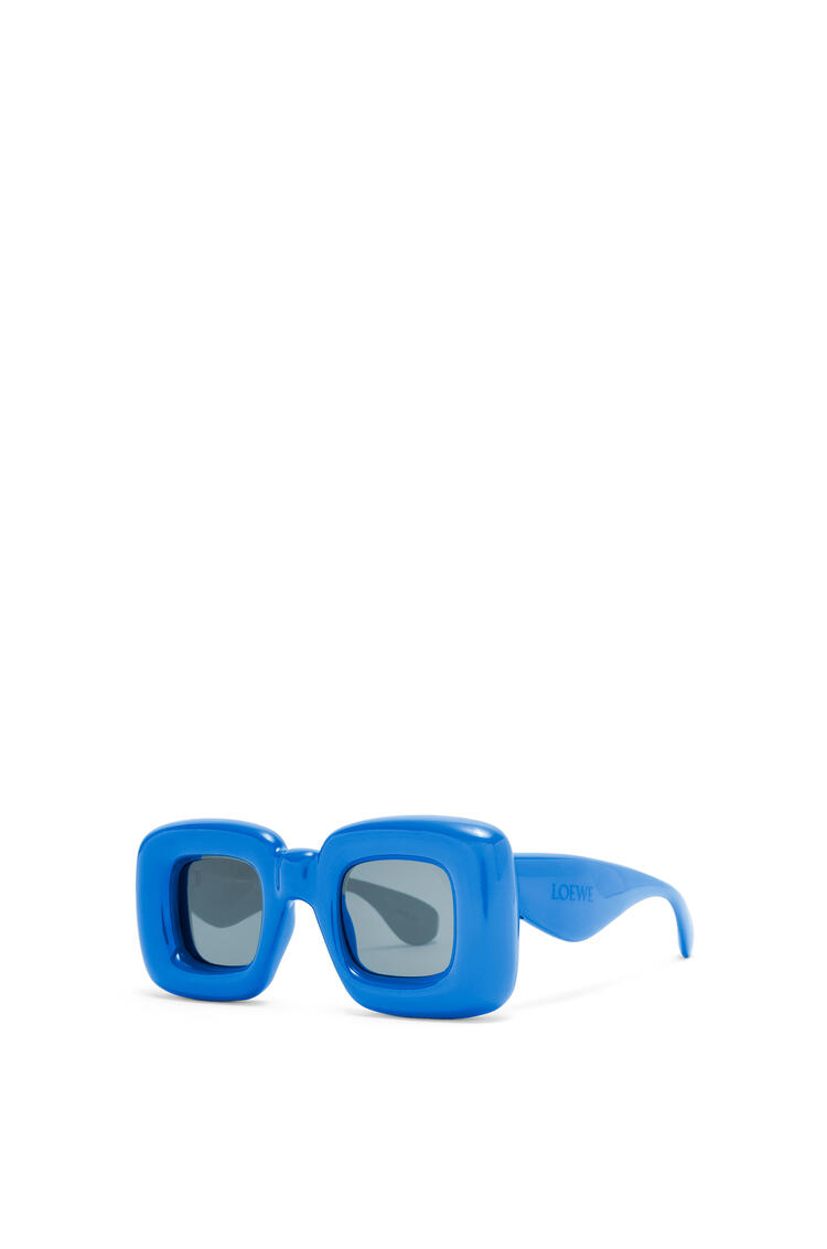 LOEWE 醋酸纖維充氣式矩形太陽眼鏡 Ink Blue