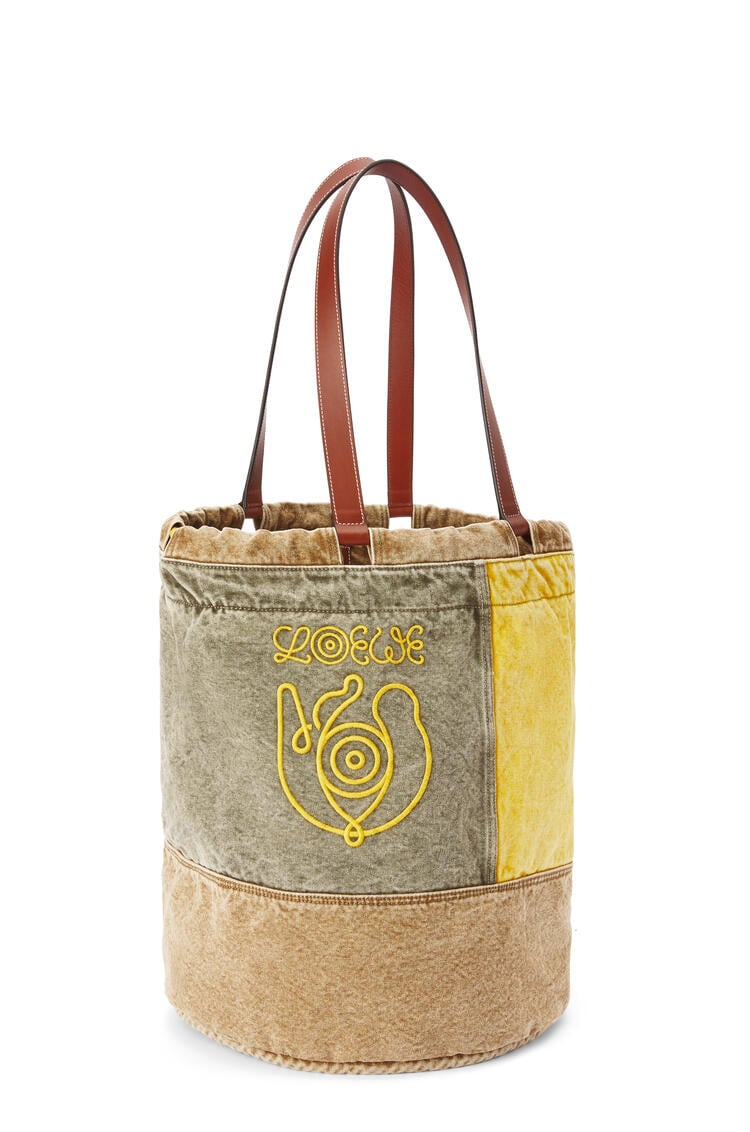 LOEWE Rope tote in textile Yellow/Multicolour pdp_rd