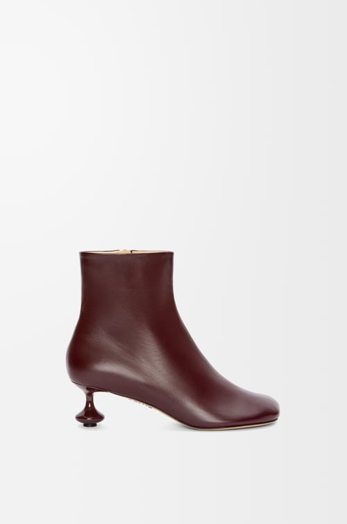 LOEWE Toy ankle bootie in nappa lambskin Burgundy plp_rd