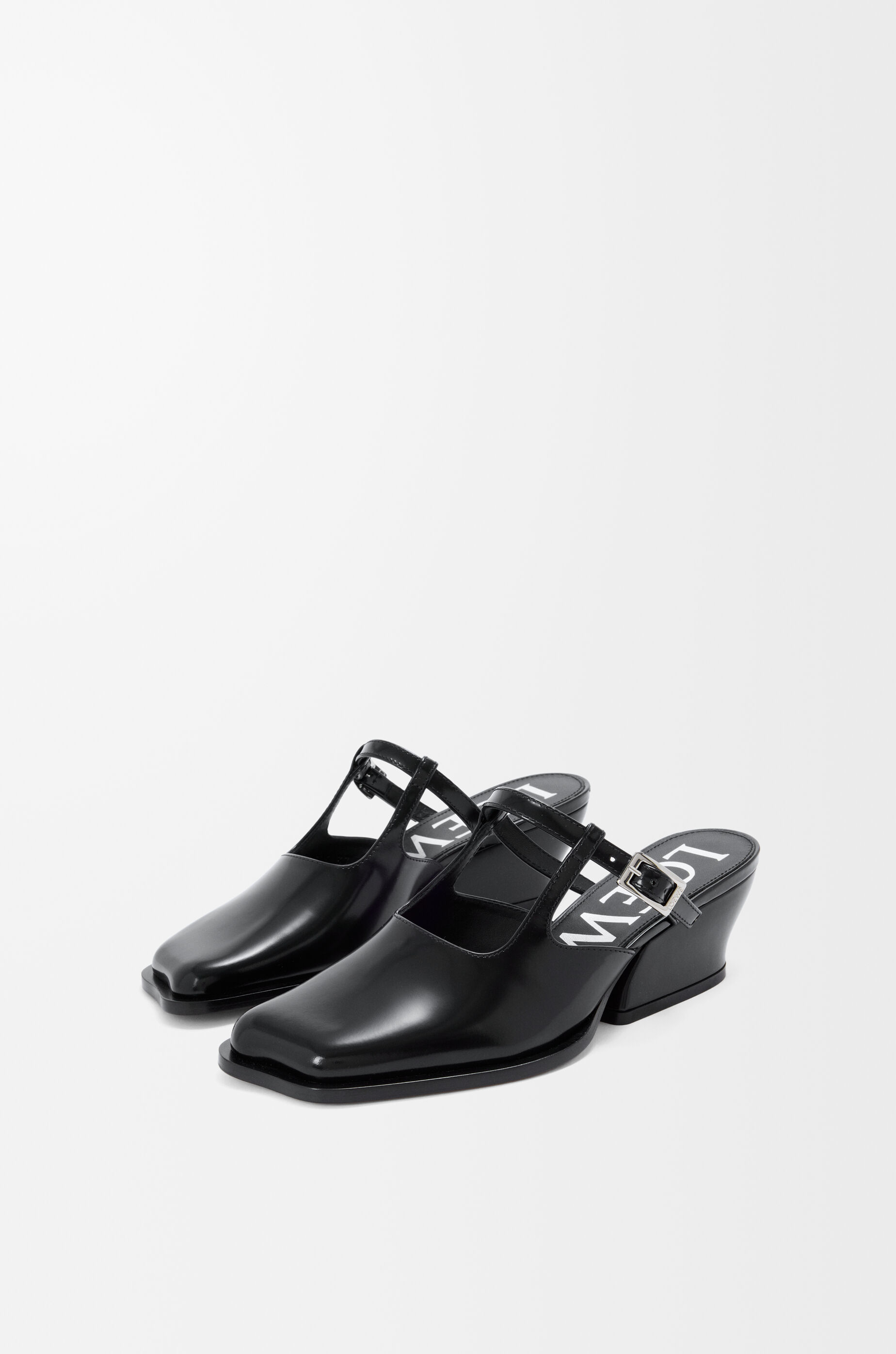 Onda mule in brushed calfskin Black - LOEWE