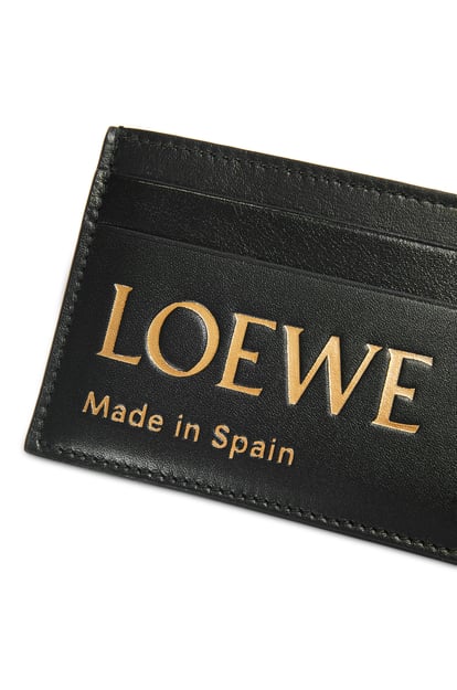 LOEWE Embossed LOEWE plain cardholder in shiny nappa calfskin Black plp_rd