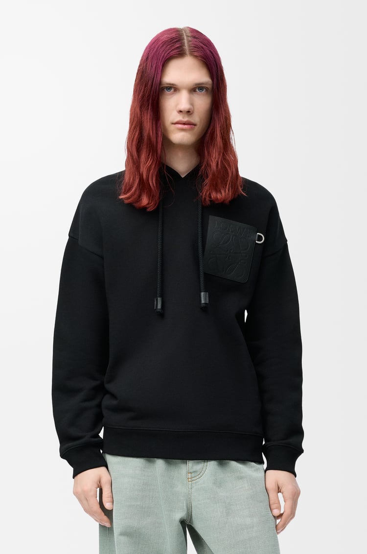 LOEWE Sweatshirt à capuche décontracté en coton Noir