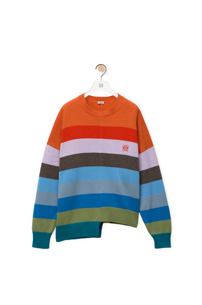 LOEWE Asymmetric sweater in wool Multicolor