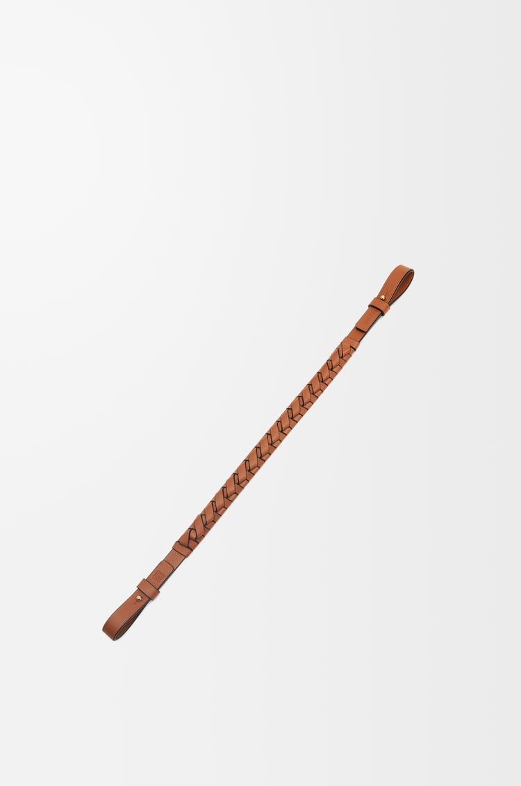 LOEWE Woven spiral strap in classic calfskin Tan