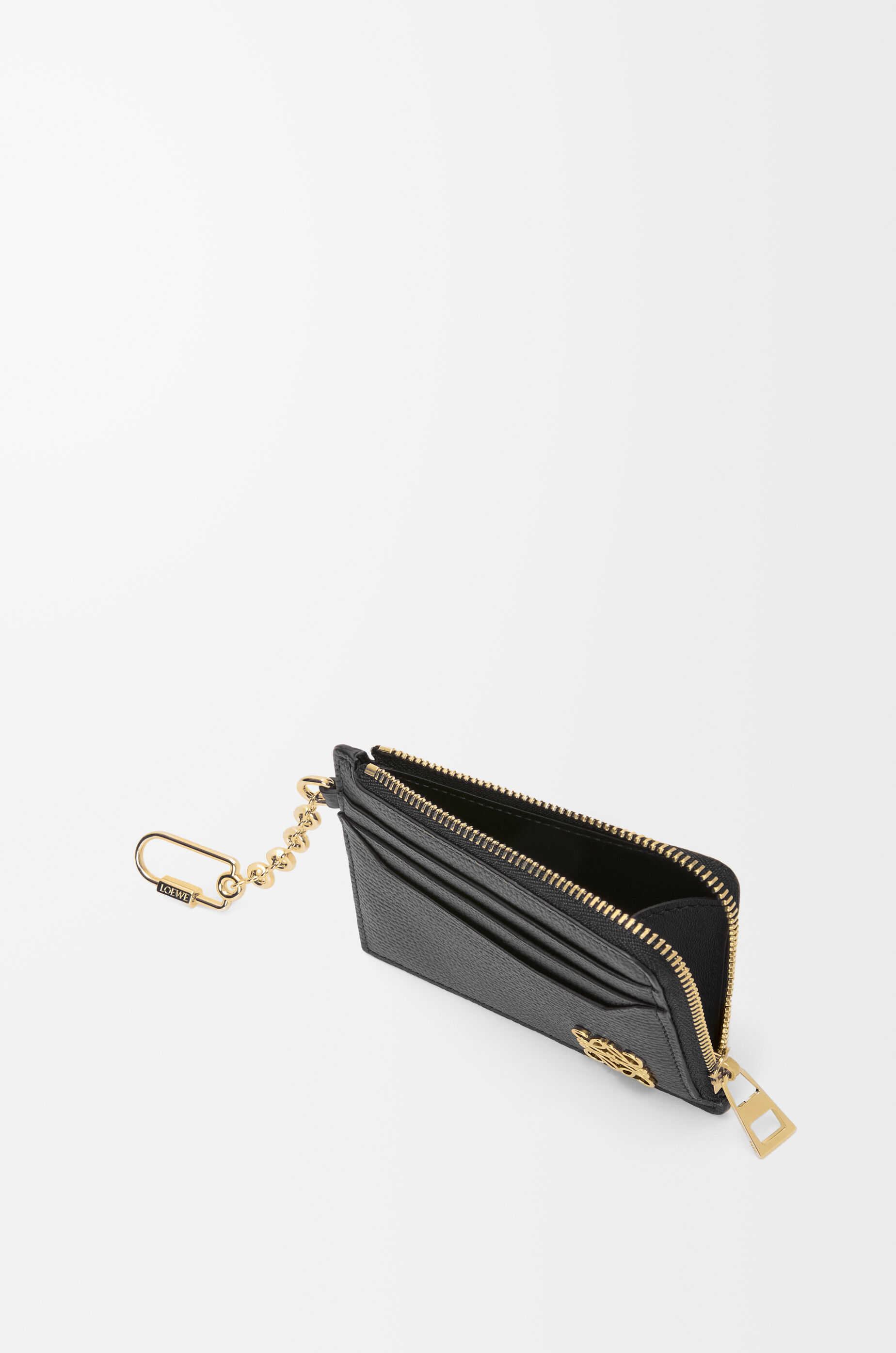 【ほぼ新品】ロエベ ブラックアナグラムスクエアカードホルダー すぐ届く！LOEWE アナグラム スクエア コインカードホルダー (LOEWE