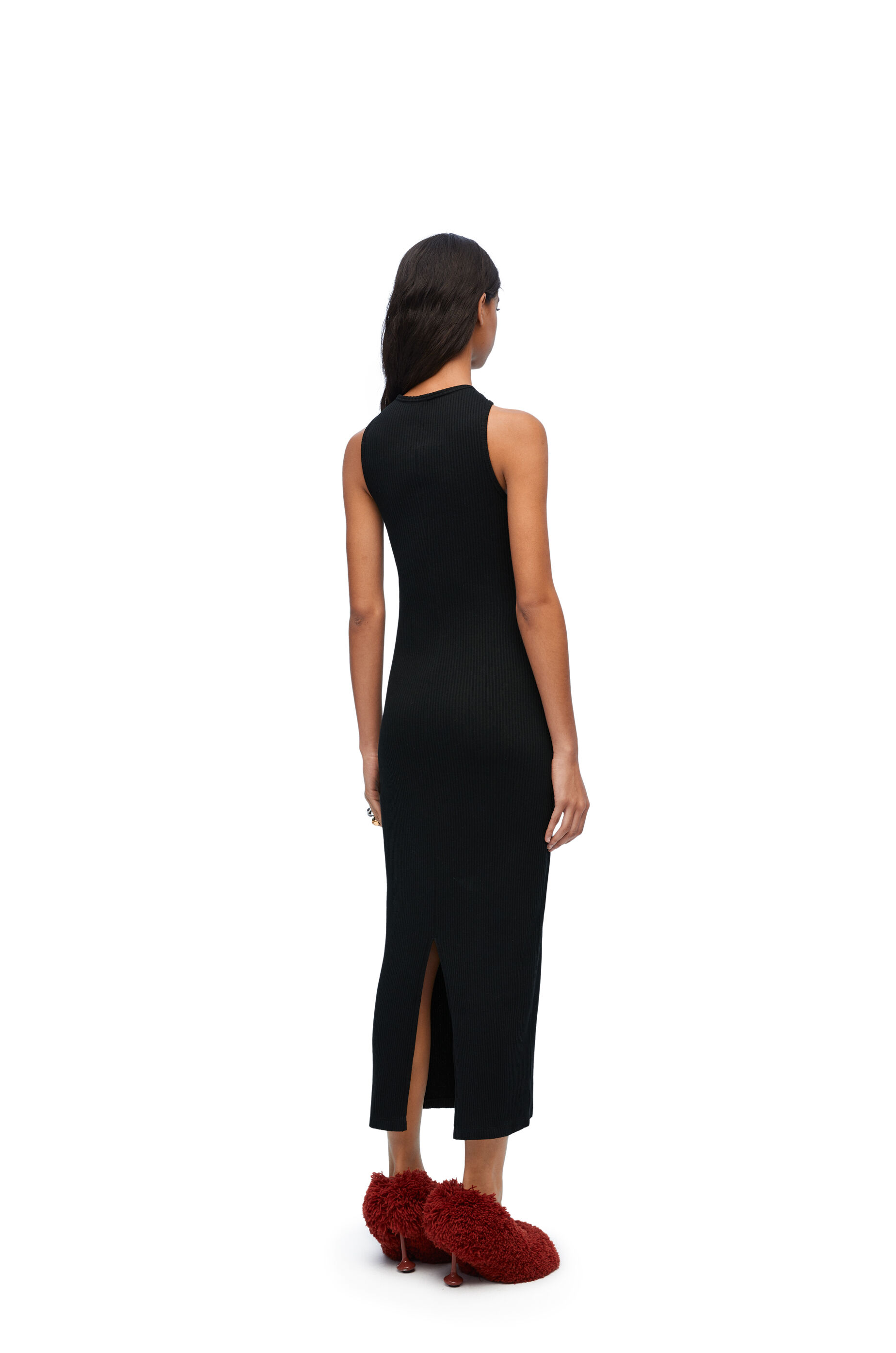 Anagram pebble dress in cotton Black LOEWE