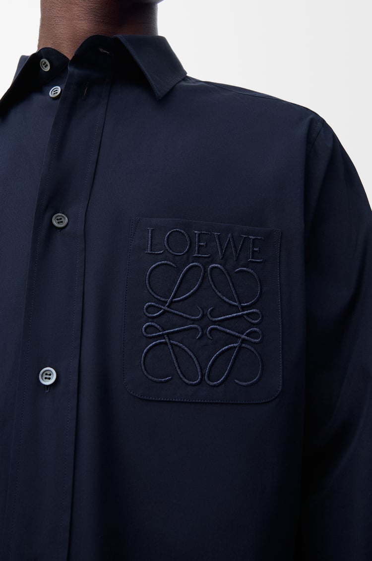 LOEWE Shirt in cotton Dark Navy