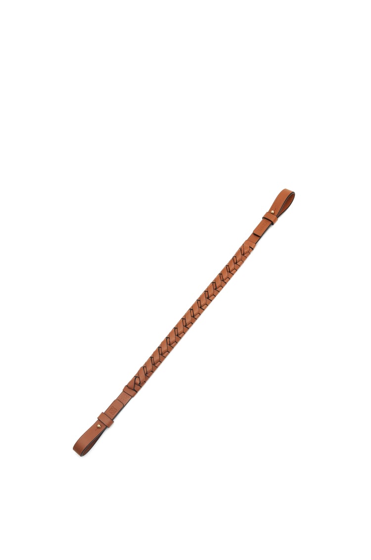 LOEWE Woven spiral strap in classic calfskin 棕褐色