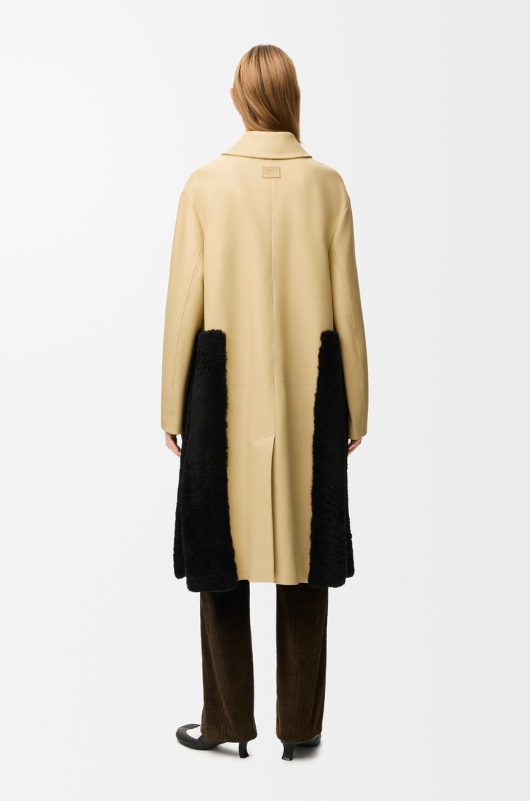 LOEWE Abrigo en piel napa de cordero Amarillo Claro