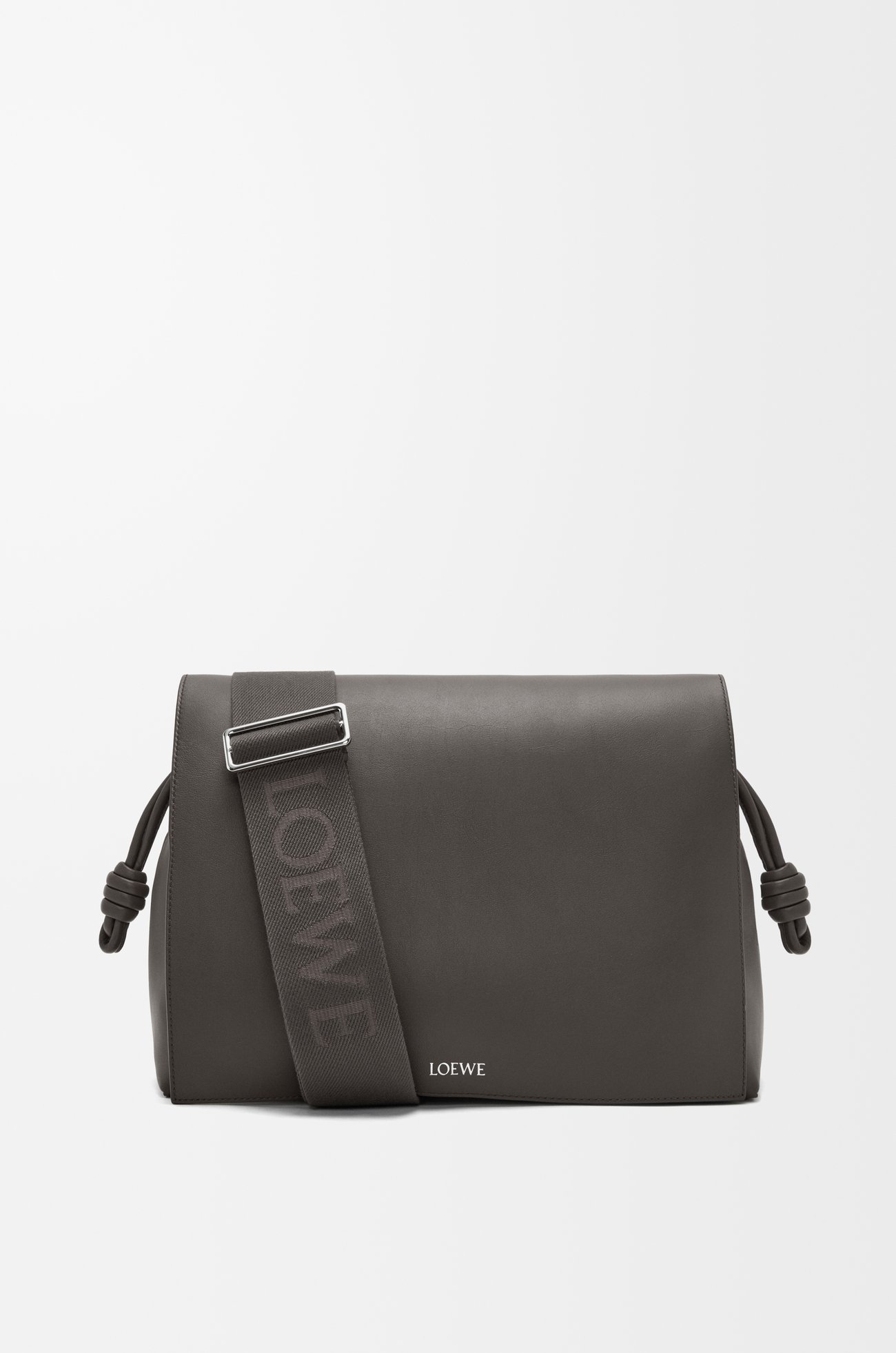 LOEWE Bolso Flamenco Satchel en piel de ternera Gris Oscuro