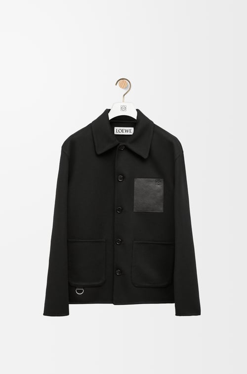 LOEWE Chaqueta de trabajo en lana y cashmere Negro