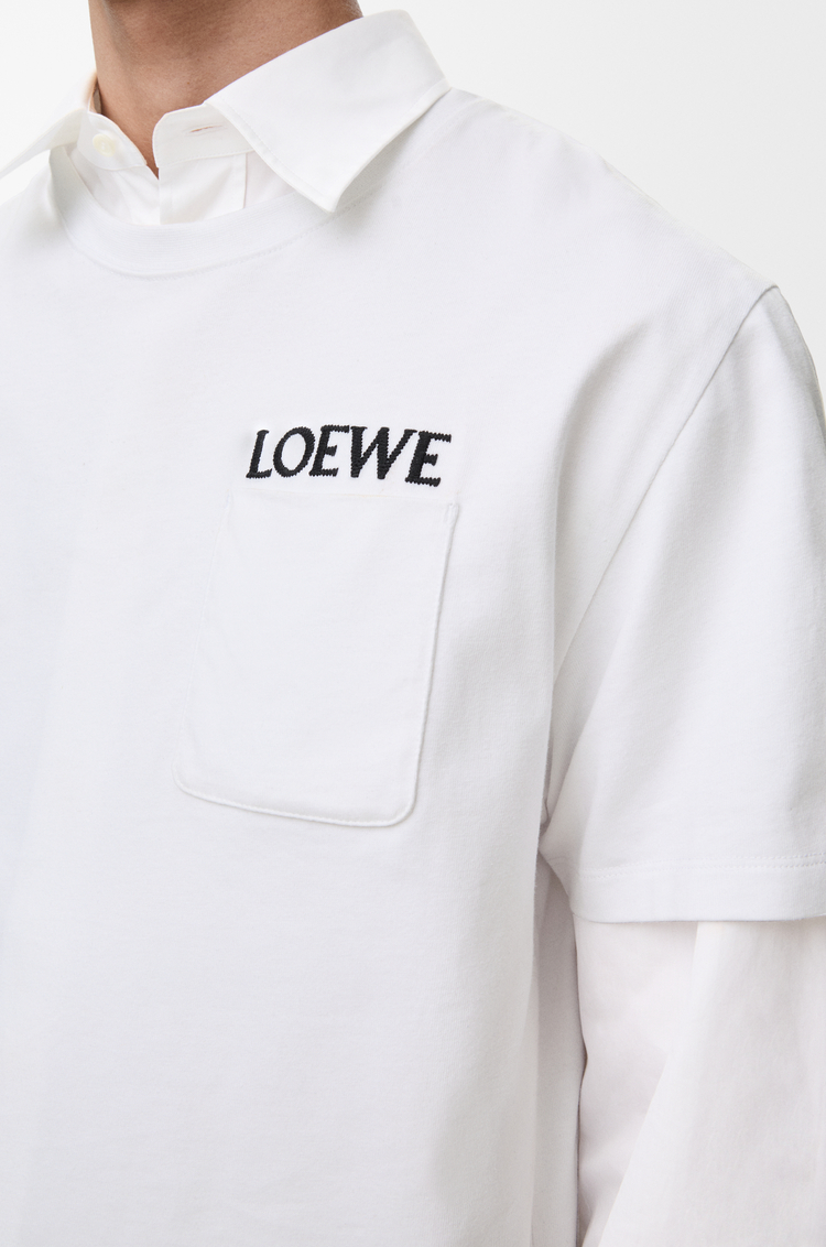 LOEWE Camiseta de corte holgado en algodón Blanco
