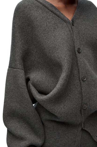 LOEWE Draped coat in wool blend Dark Grey plp_rd