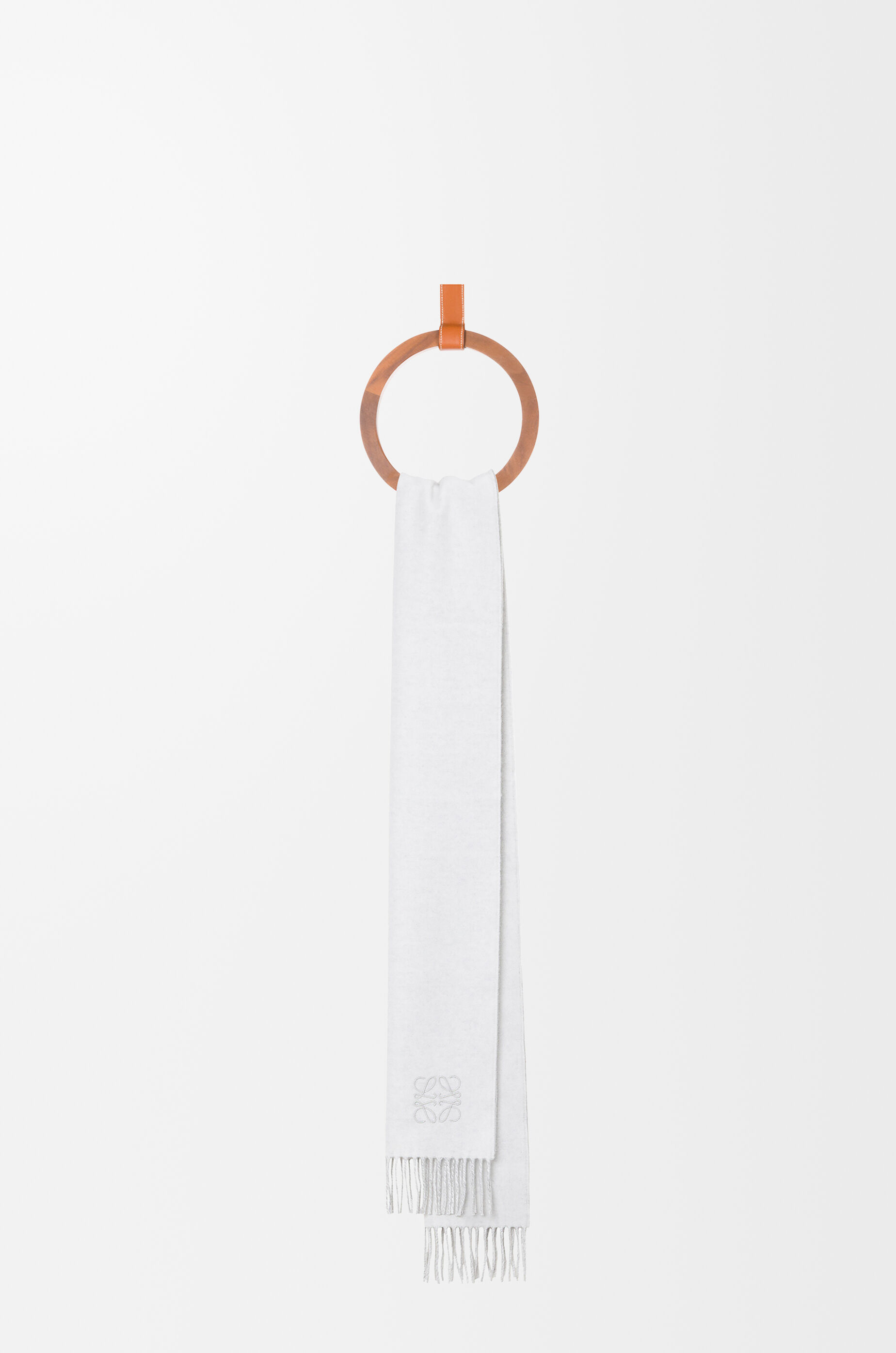 ー品販売  バイカラー スカーフ（ウール&カシミヤ） LOEWE - ホワイト 小物