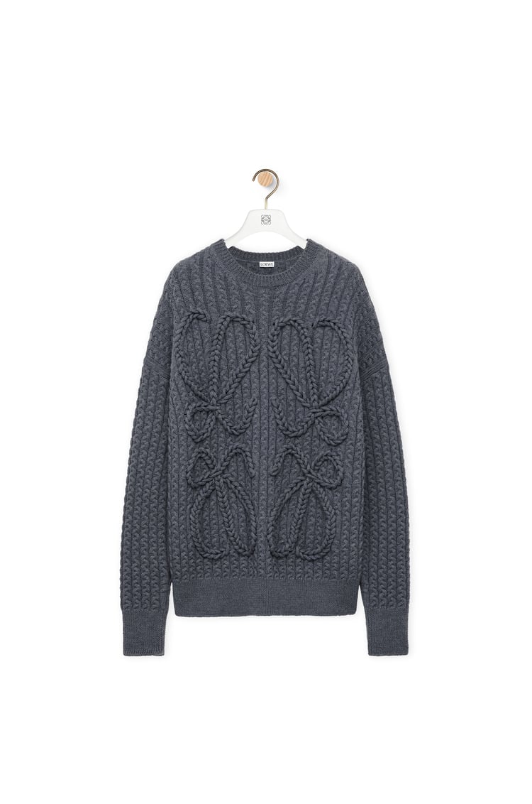 LOEWE Sweater in wool Dark Grey Melange