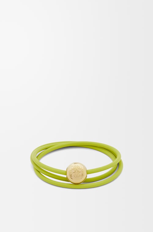 LOEWE Pulsera Pebble en piel de ternera Verde plp_rd