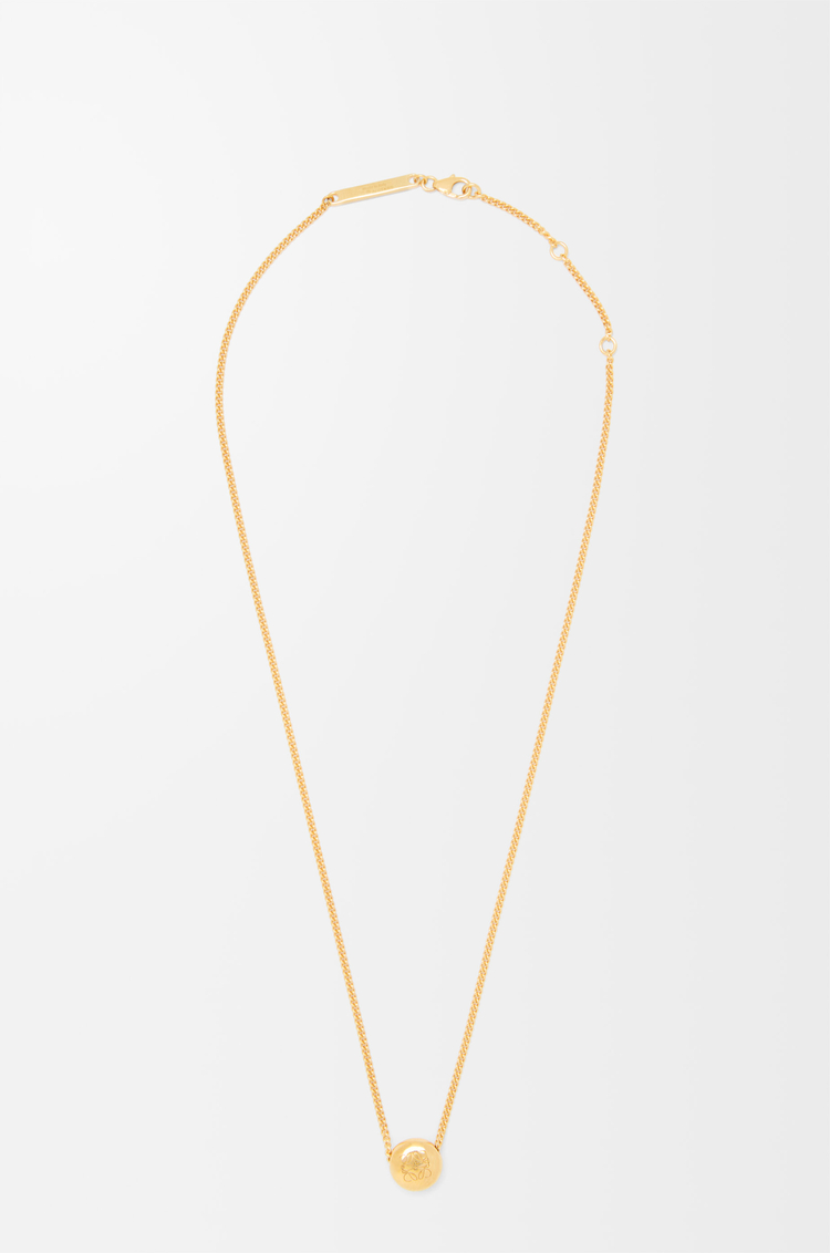 LOEWE Collar Pebble en plata de ley Dorado