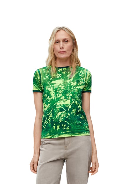 LOEWE Slim fit t-shirt in cotton Green/Multicolor plp_rd