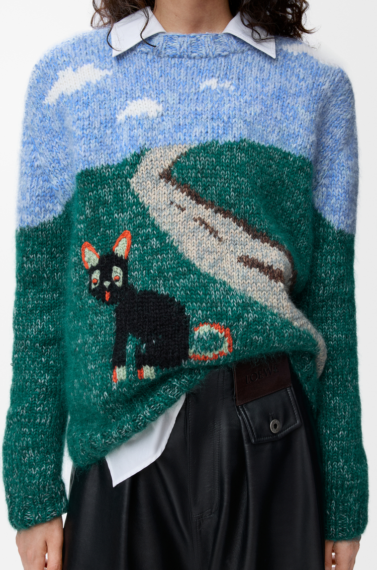 LOEWE セーター（ウール&モヘア） ブルー/マルチカラー