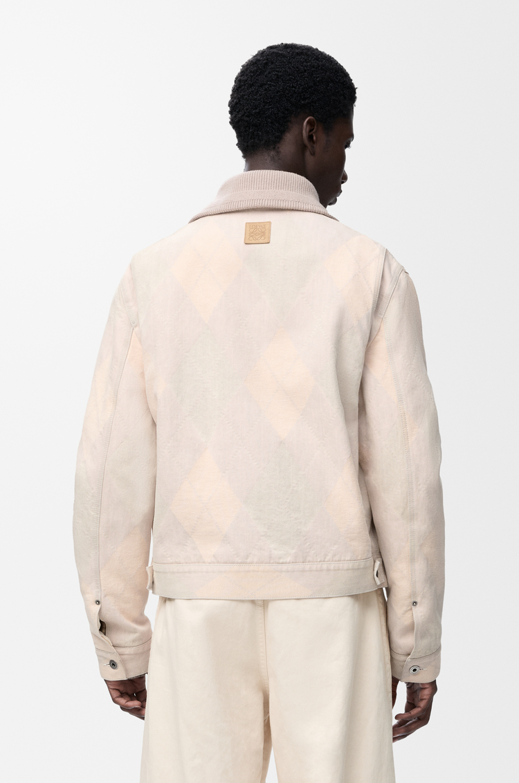 LOEWE Giacca con zip in denim Beige