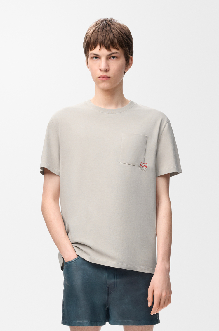 LOEWE T-shirt in cotone vestibilità rilassata Grigio Chiaro