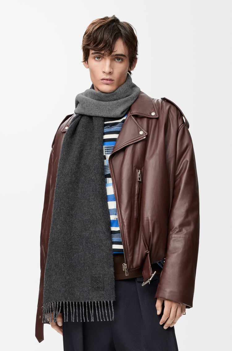 LOEWE 스카프 - 울 & 캐시미어 블랙/그레이