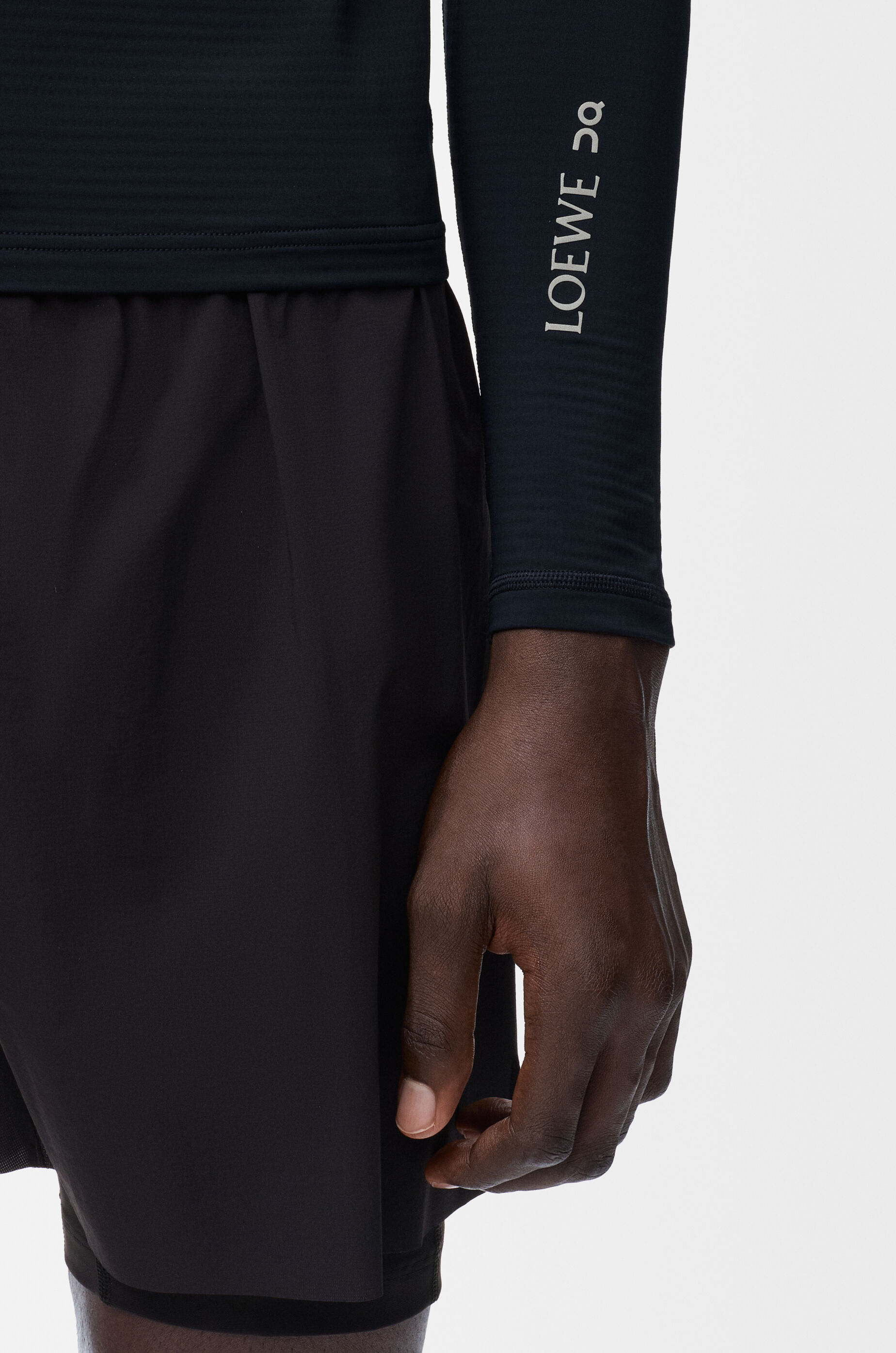 LOEWE Mock neck top in technical knit Black