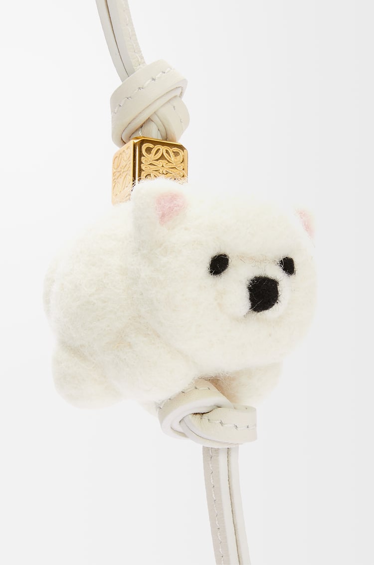LOEWE チャウチャウ チャーム（フェルト&カーフ） ソフトホワイト