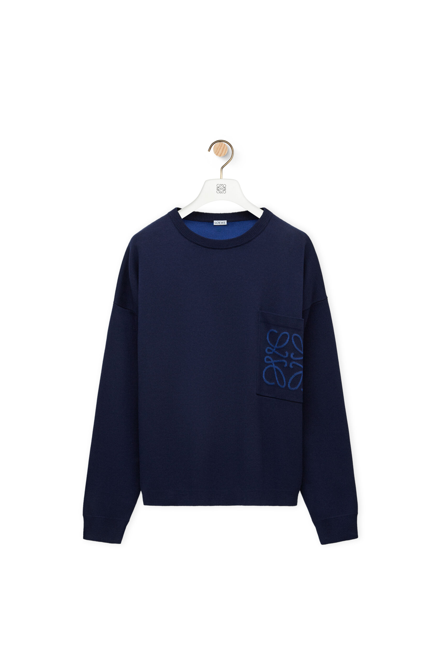 アナグラム ポケット セーター（コットン） ネイビーブルー - LOEWE