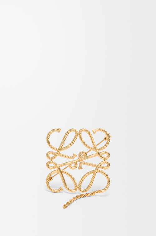 LOEWE Anagram brooch Gold