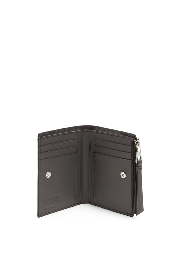 LOEWE Puzzle slim compact wallet in classic calfskin Dark Grey