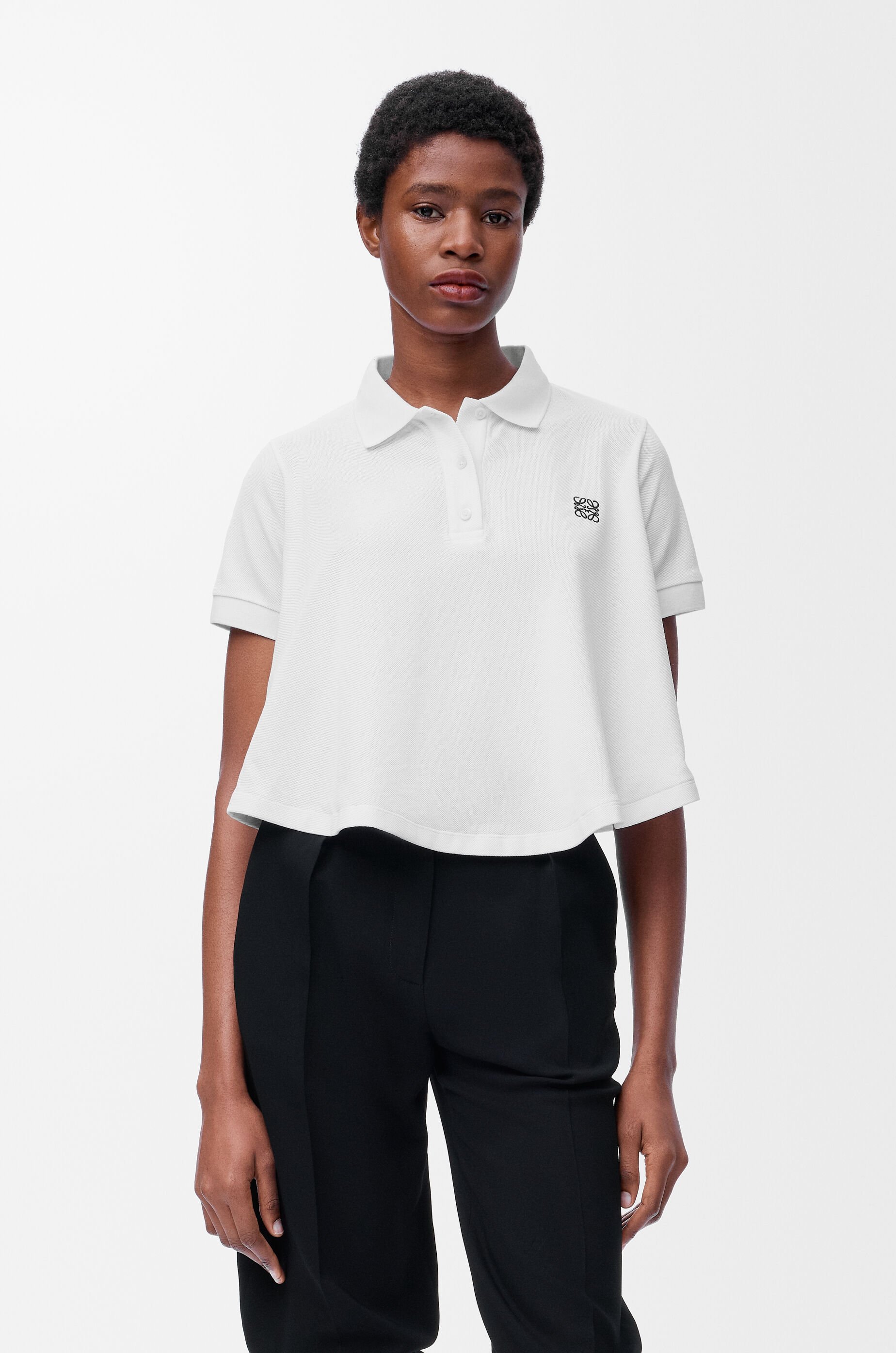 ロエベ ホワイトトラペーズTシャツ トラペーズ ポロ(コットン) ホワイト - LOEWE