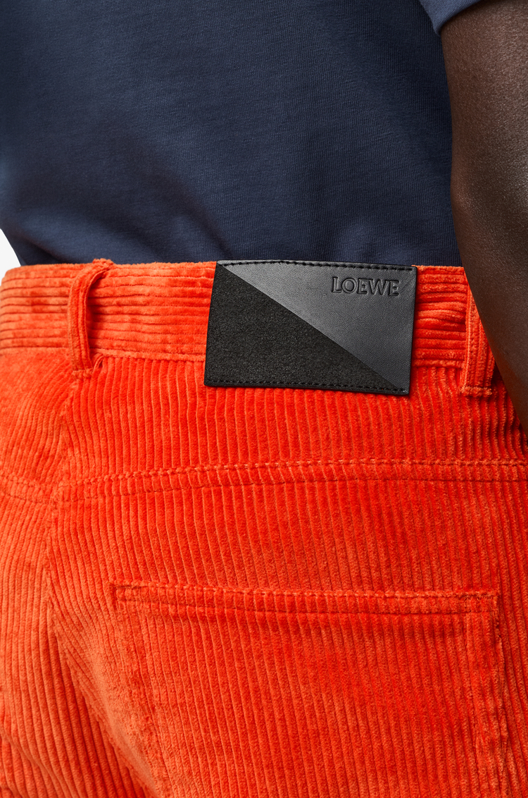 LOEWE Trousers in cotton corduroy Orange