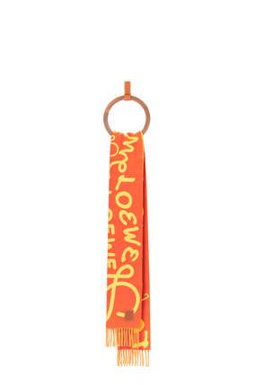 LOEWE LOEWE scarf in wool and cashmere Orange/Yellow