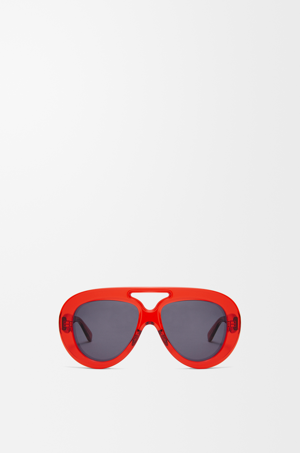 Round Spoiler Aviator sunglasses Transparent Bright Red - LOEWE