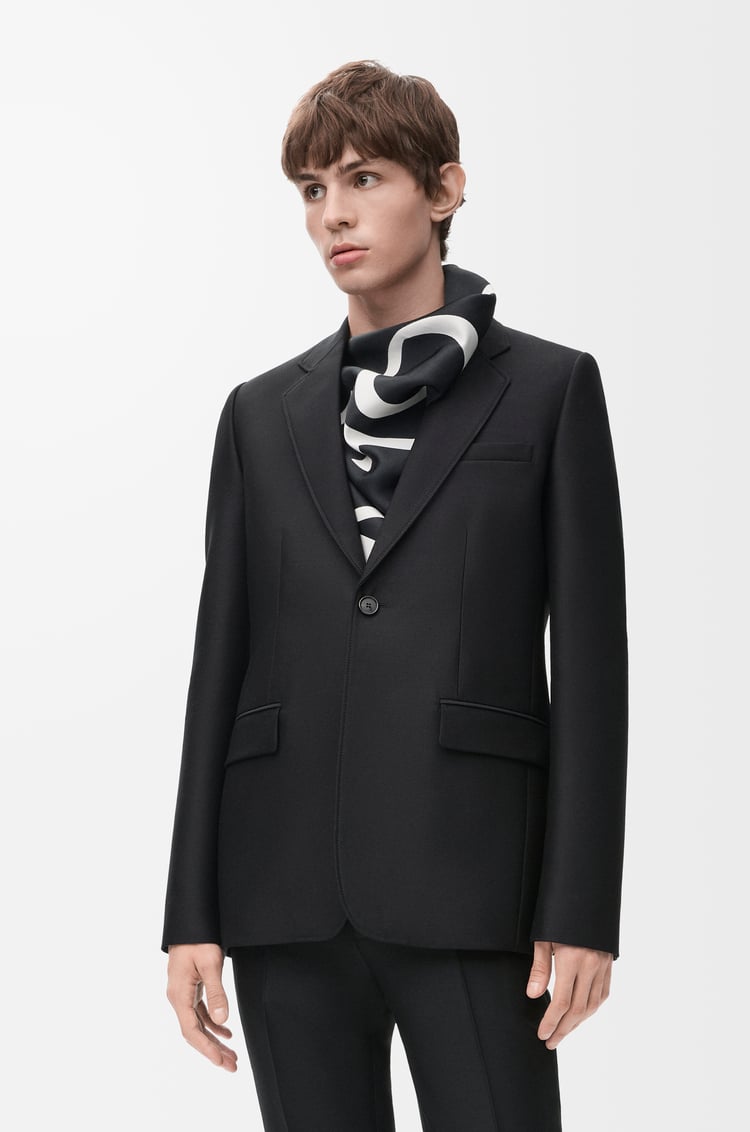 LOEWE 羊毛和真絲夾克 黑色