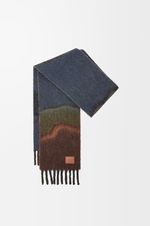LOEWE Scarf in alpaca and wool blend Black/Multicolor plp_rd