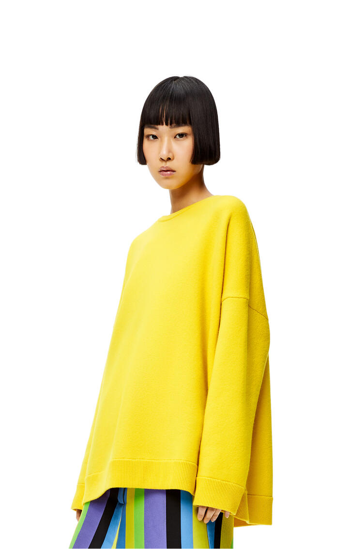 LOEWE Oversize crewneck sweater in cashmere Yellow pdp_rd