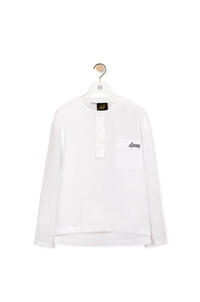LOEWE Buttoned pullover shirt in linen White pdp_rd