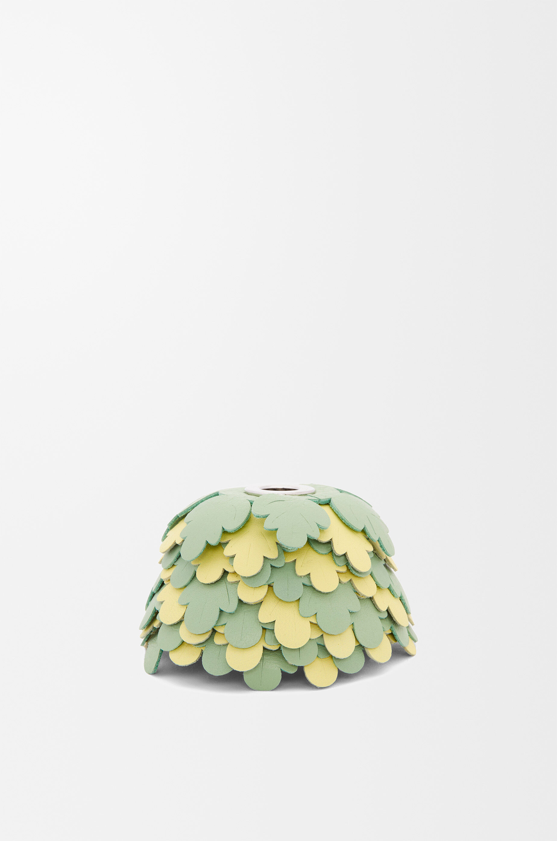 LOEWE Leaves charm in calfskin Jade/Yellow Garnet