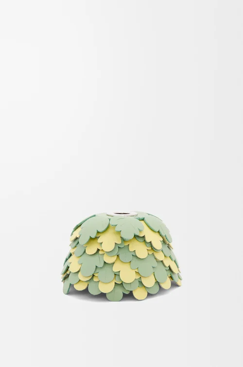 LOEWE Leaves charm in calfskin Jade/Yellow Garnet