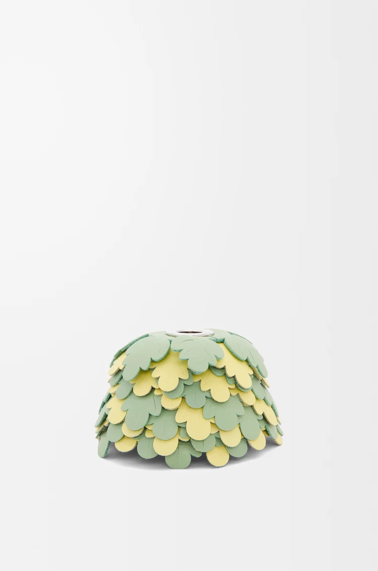 LOEWE Leaves charm in calfskin Jade/Yellow Garnet