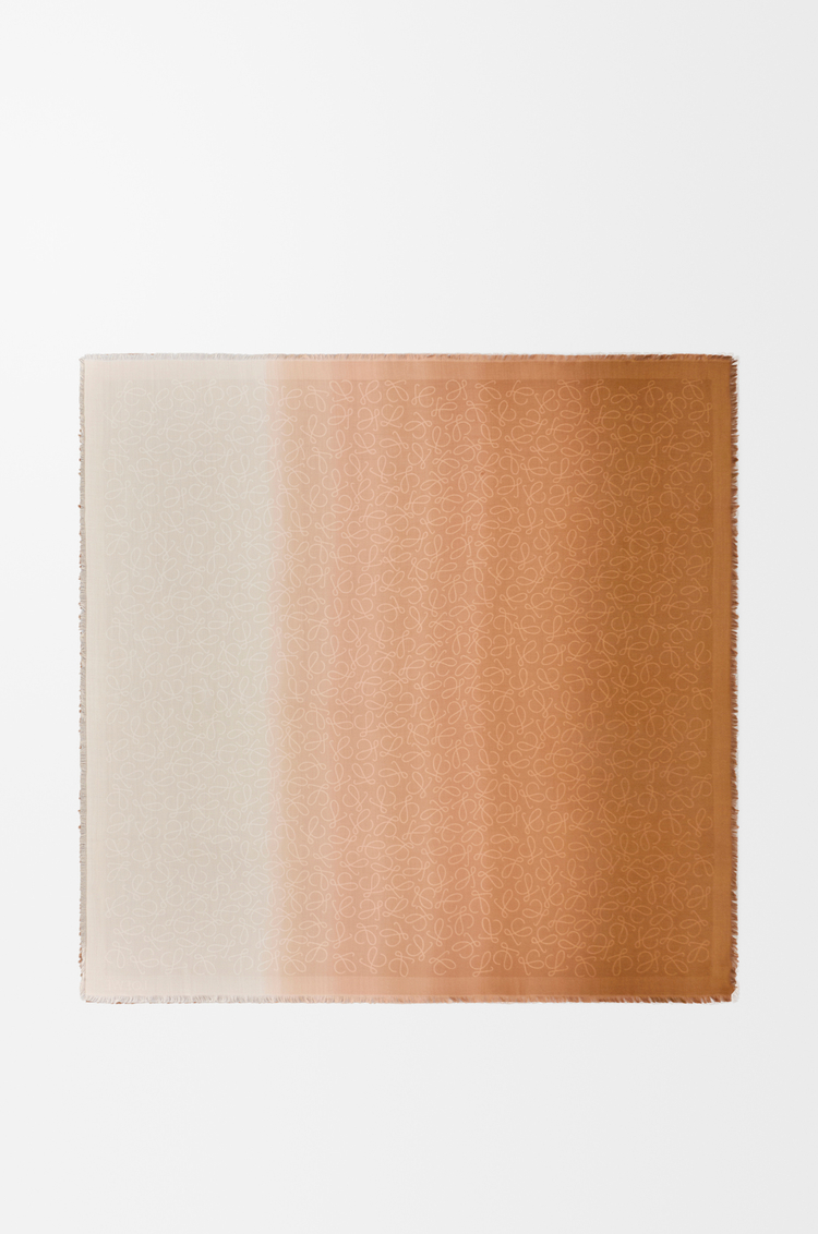 LOEWE Scarf in wool and silk Beige