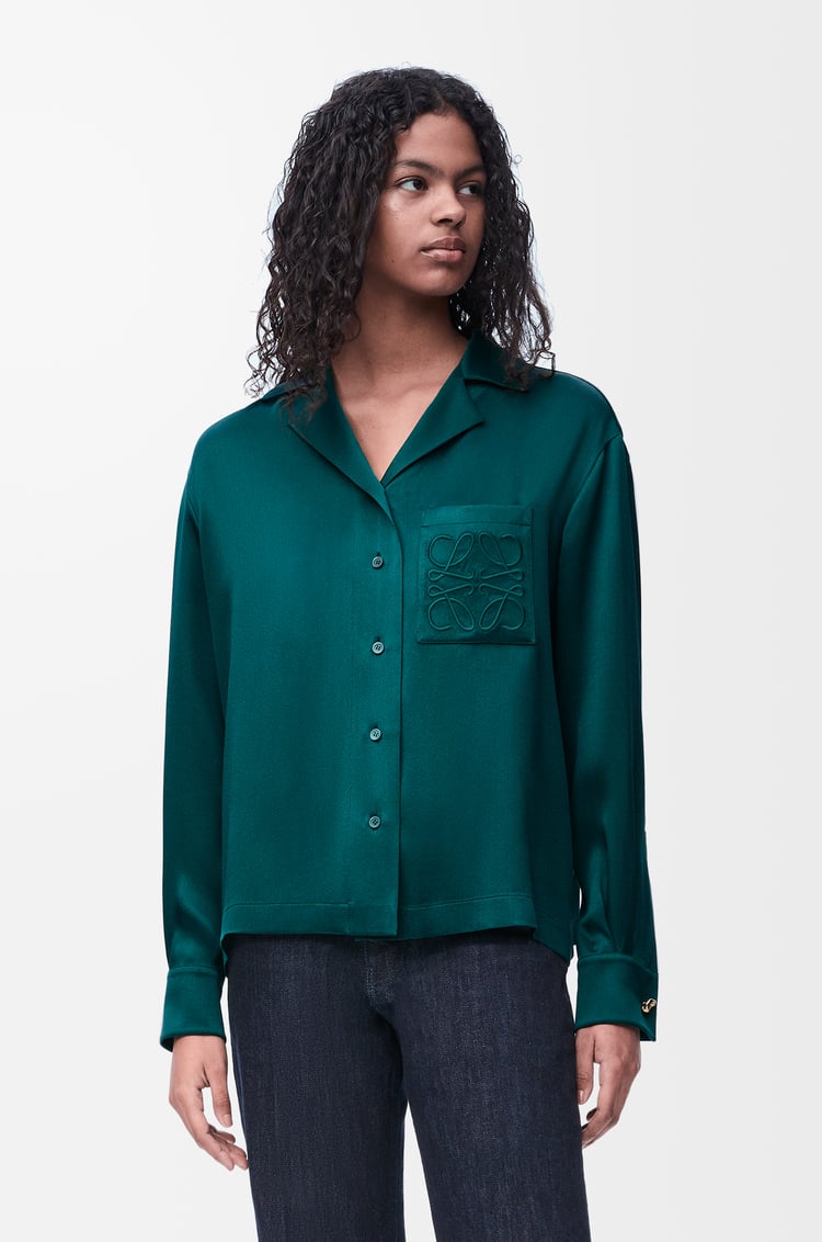LOEWE Pyjama blouse in silk Dark Green